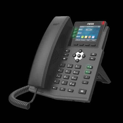 Fanvil X3U Pro Enterprise IP Phone - 2.8' Colour Screen, 3 Lines, No DSS Buttons, Dual Gigabit NIC