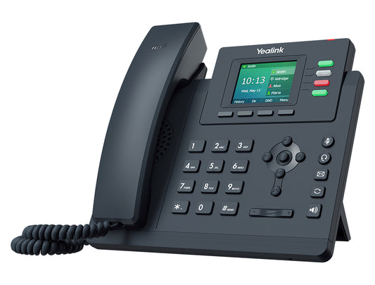 Yealink T33G 4 Line IP phone, 320x240 Colour Display, Dual Gigabit Ports, PoE. No Power Adapter included - ( IPY-SIPPWR5V6A )
