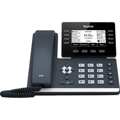 Yealink SIP-T53W, 12 Line IP HD Phone, 3.7' 360 x 160 greyscale screen, HD voice, Dual Gig Ports, Built in Bluetooth and WiFi, USB 2.0 Port, SBC Ready