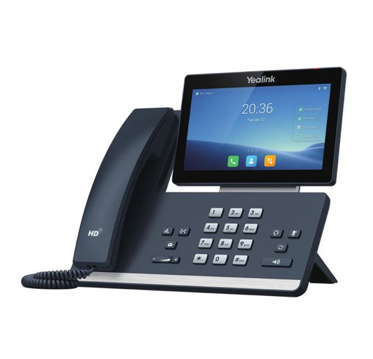 Yealink T58W 16 Line IP HD Android Phone, 7' 1024 x 600 colour touch screen, HD voice, Dual Gig Ports, Built in Bluetooth and WiFi, 2 x USB 2.0 Port,