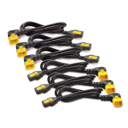 APC Locking Power Cord Kit, C13 to C14 (90 Degree), 1.2M Length, 6 Pack